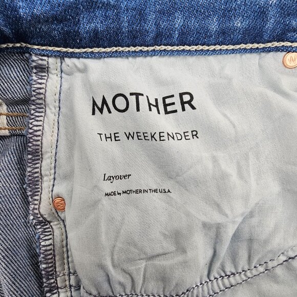 Mother The Weekender Layover Medium Wash Mid Rise Flare Bootcut Jean 30 - Picture 12 of 14